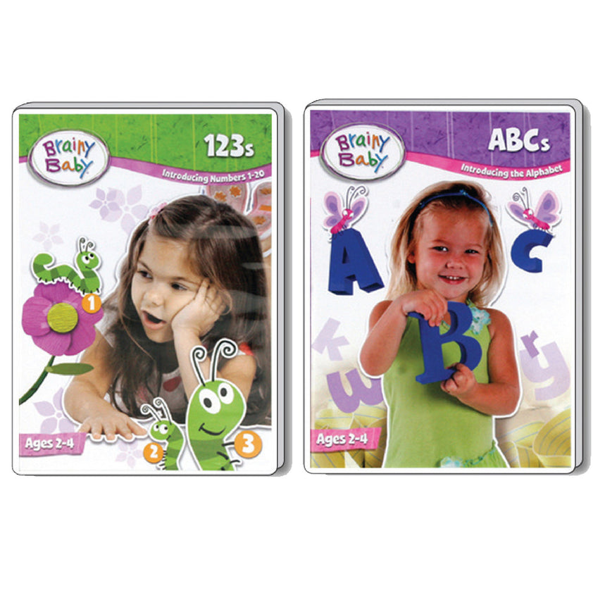 Brainy Baby ABCs and 123s DVDs | Set of 2 Deluxe Edition – The Brainy Store